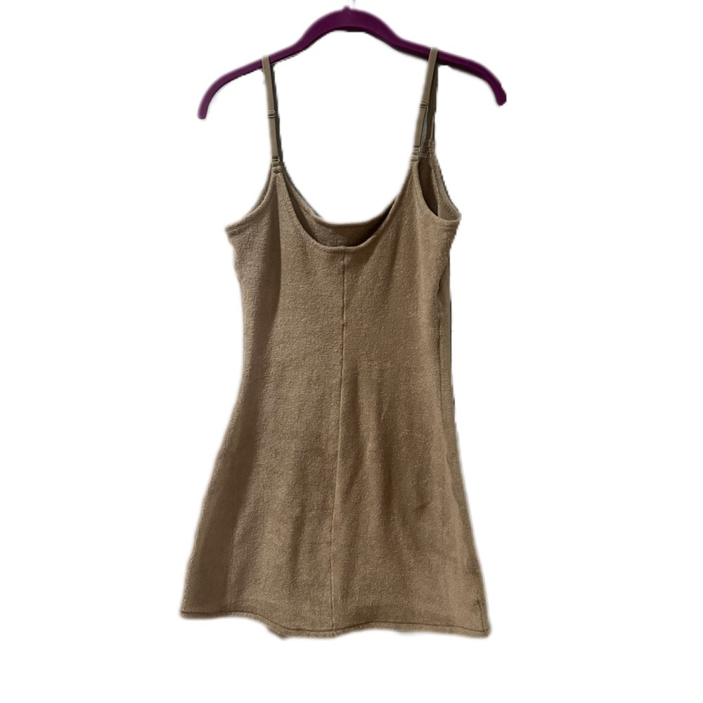 Skims Terrycloth Scoop Neck Cotton Blend Towelling Mini Dress Desert Size M - Picture 4 of 4